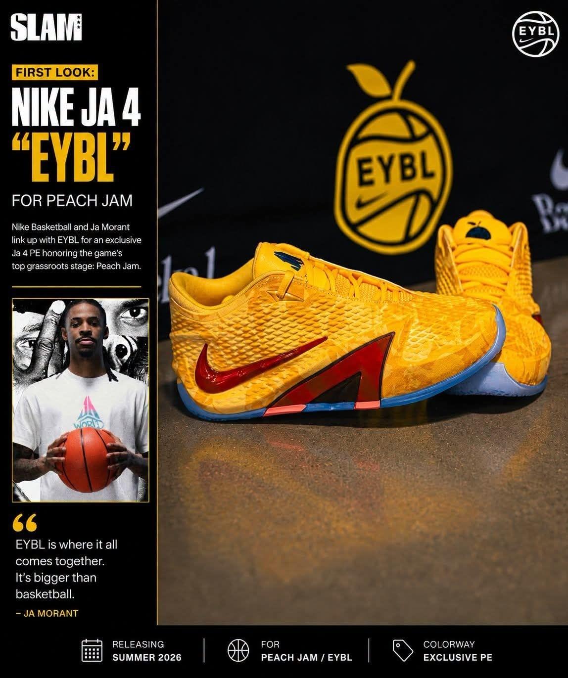 EYBL限定狠货!Nike Ja 4 “Peach Jam” PE 全方位解析